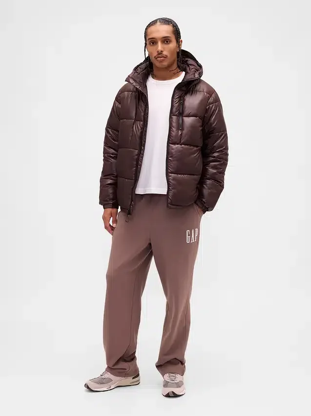 Relaxte joggingbroek met logo voor volwassenen, zware uitvoering