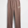 Relaxte joggingbroek met logo voor volwassenen, zware uitvoering