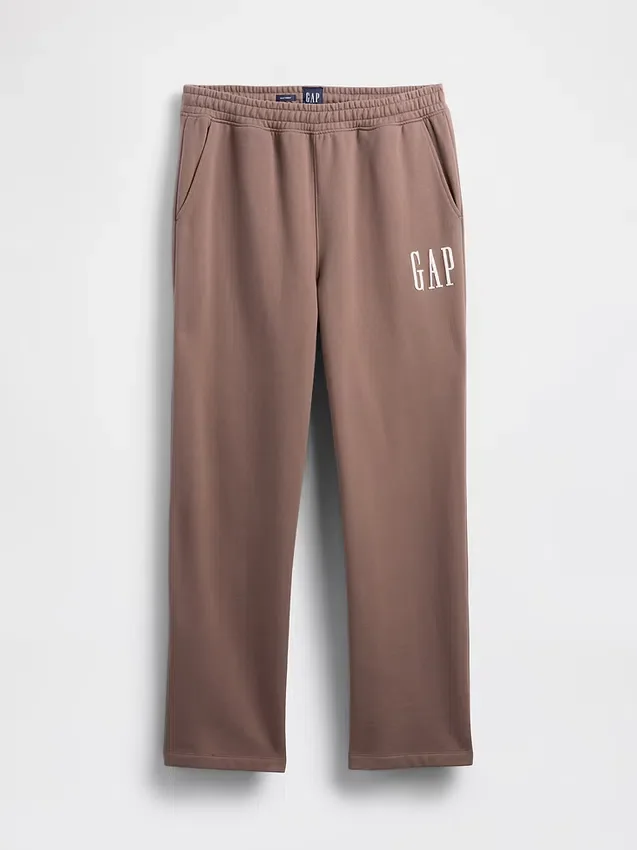 Relaxte joggingbroek met logo voor volwassenen, zware uitvoering