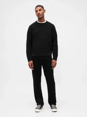 Relaxte rechte broek van corduroy