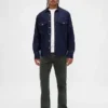 Relaxte rechte broek van corduroy
