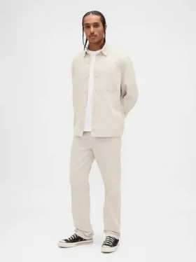 Relaxte rechte broek van corduroy