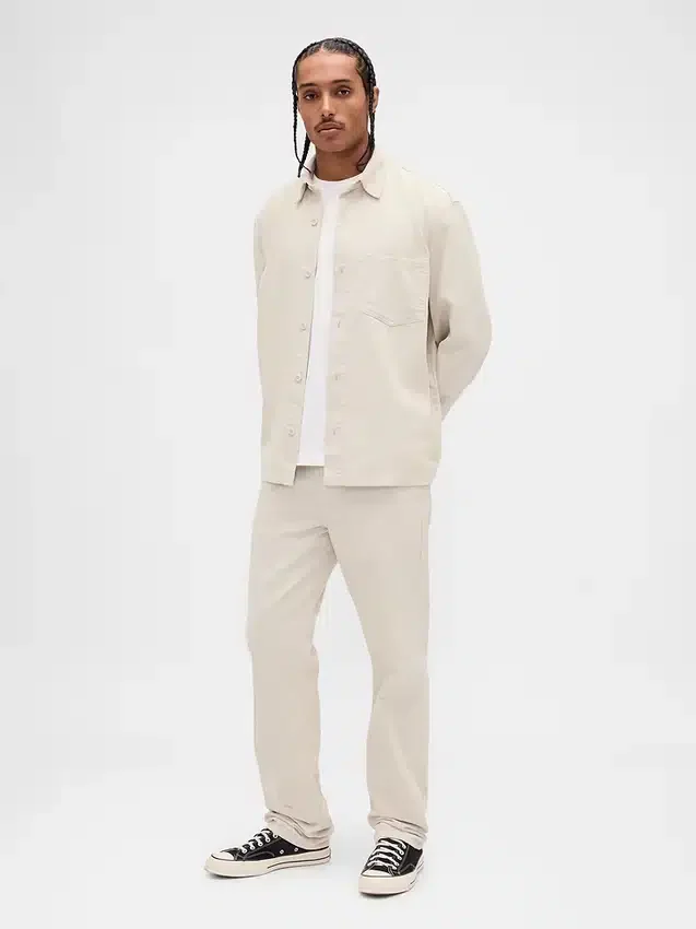Relaxte rechte broek van corduroy