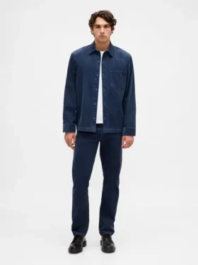 Relaxte rechte broek van corduroy
