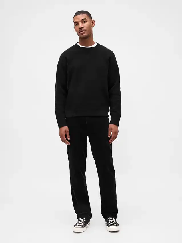 Relaxte rechte broek van corduroy
