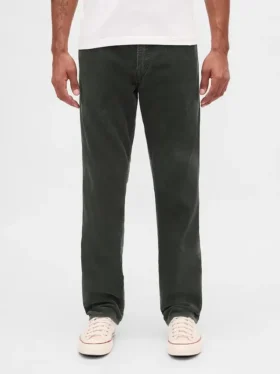 Relaxte rechte broek van corduroy