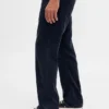 Relaxte rechte broek van corduroy