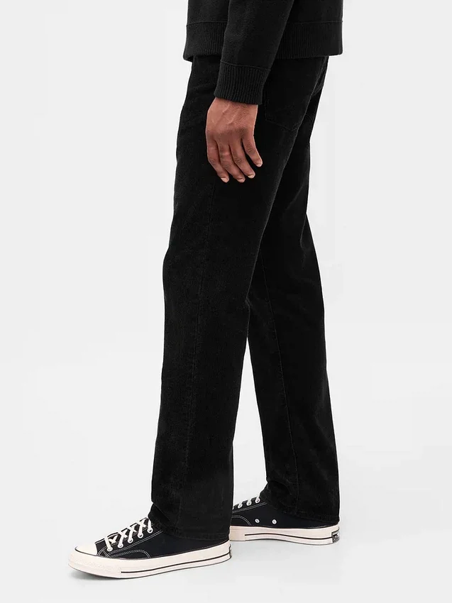Relaxte rechte broek van corduroy