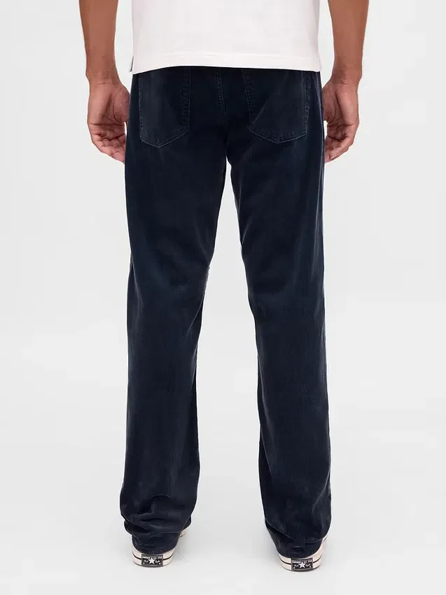 Relaxte rechte broek van corduroy
