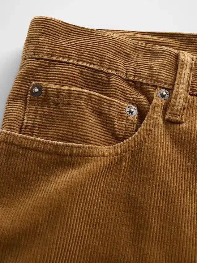 Relaxte rechte broek van corduroy