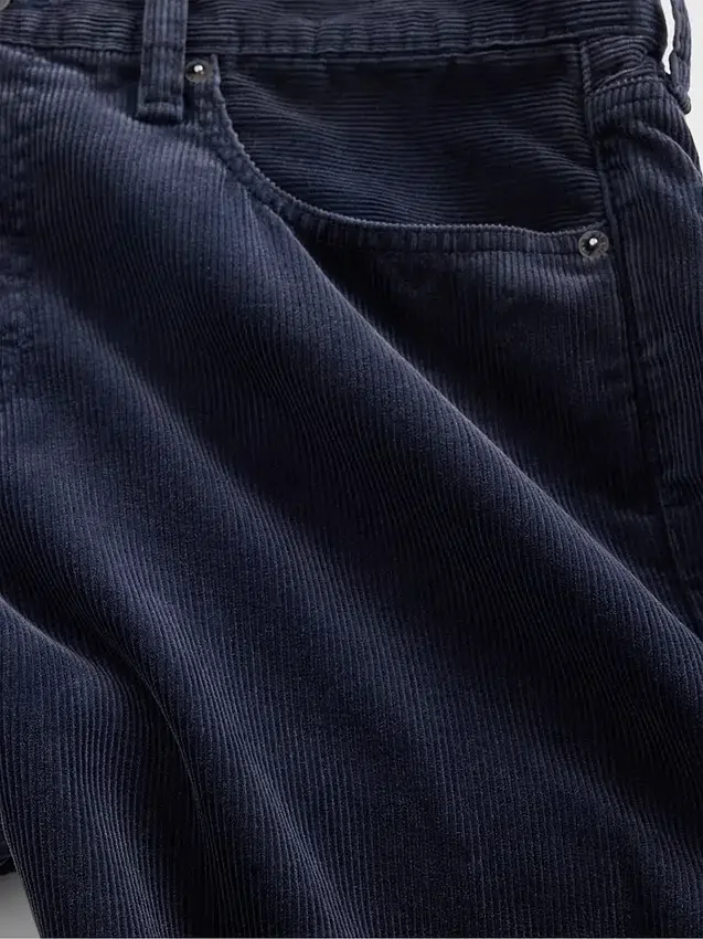 Relaxte rechte broek van corduroy