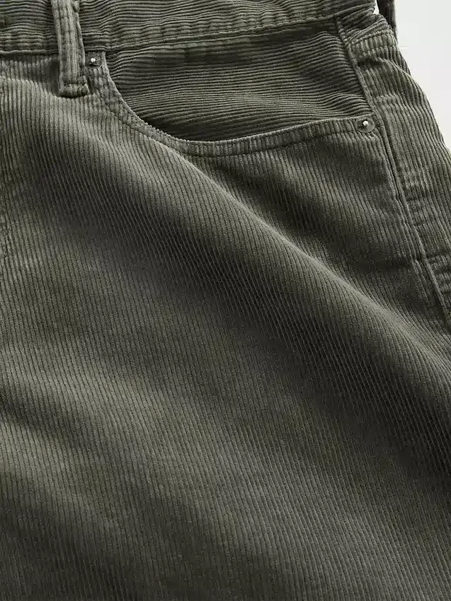 Relaxte rechte broek van corduroy