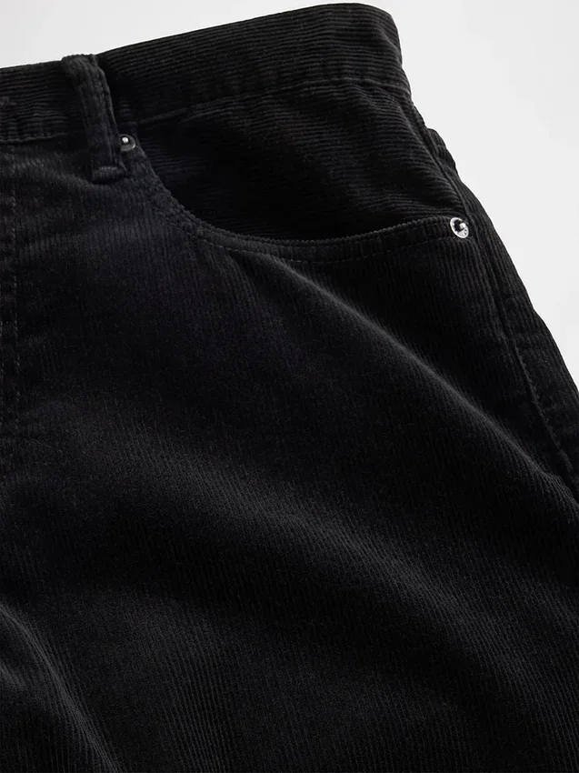 Relaxte rechte broek van corduroy