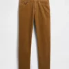 Relaxte rechte broek van corduroy