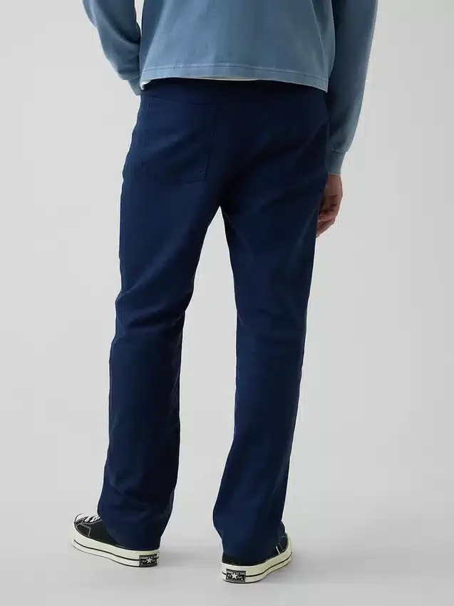 Relaxte rechte broek van linnen en katoen