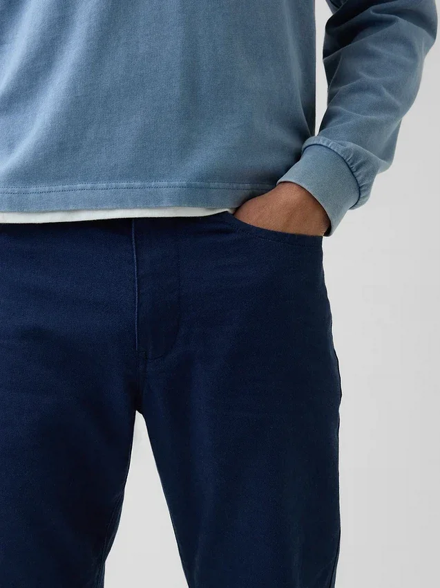 Relaxte rechte broek van linnen en katoen