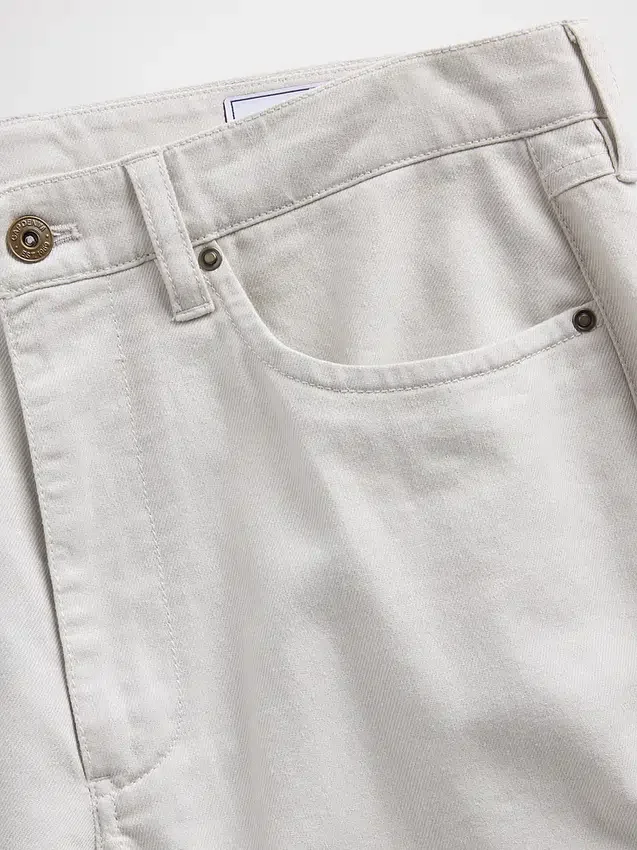 Relaxte rechte broek van linnen en katoen