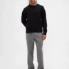 Relaxte rechte broek van wolmix