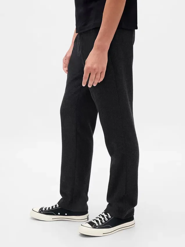 Relaxte rechte broek van wolmix