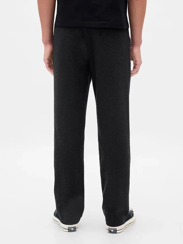 Relaxte rechte broek van wolmix