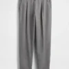 Relaxte rechte broek van wolmix