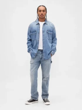 Relaxte rechte carpenter-Jeans