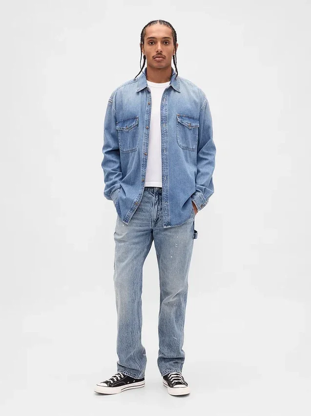 Relaxte rechte carpenter-Jeans