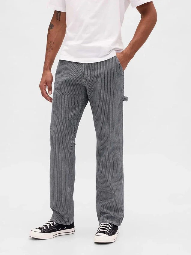 Relaxte rechte carpenter-Jeans