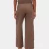 Relaxte rechte enkellange broek van linnenmix