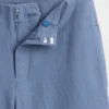 Relaxte rechte enkellange broek van linnenmix