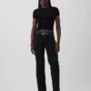 Relaxte rechte Jeans met middelhoge taille