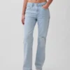 Relaxte rechte Jeans met middelhoge taille