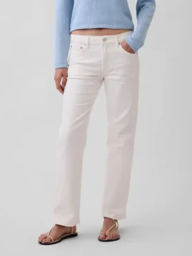 Relaxte rechte Jeans met middelhoge taille