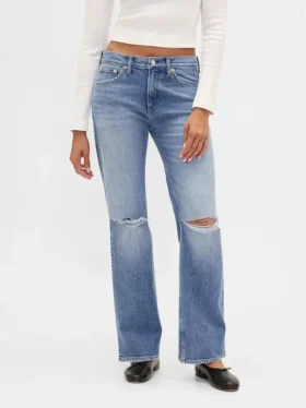 Relaxte rechte Jeans met middelhoge taille