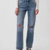 Relaxte rechte Jeans met middelhoge taille