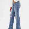 Relaxte rechte Jeans met middelhoge taille