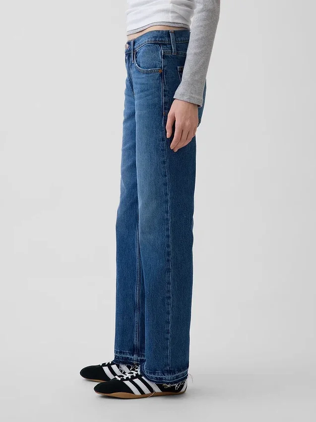 Relaxte rechte Jeans met middelhoge taille