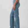 Relaxte rechte Jeans met middelhoge taille