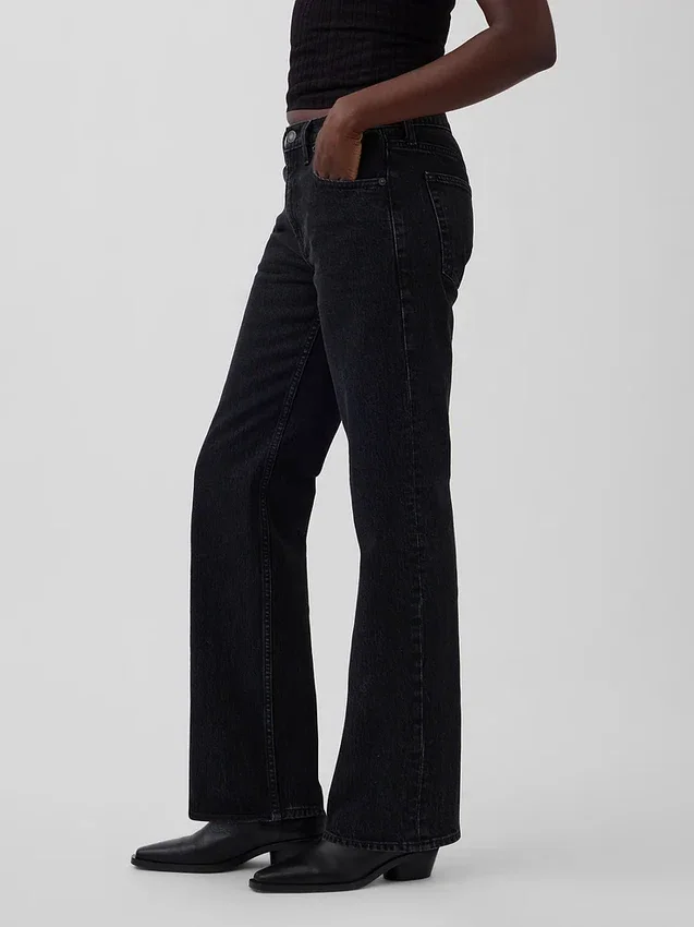Relaxte rechte Jeans met middelhoge taille