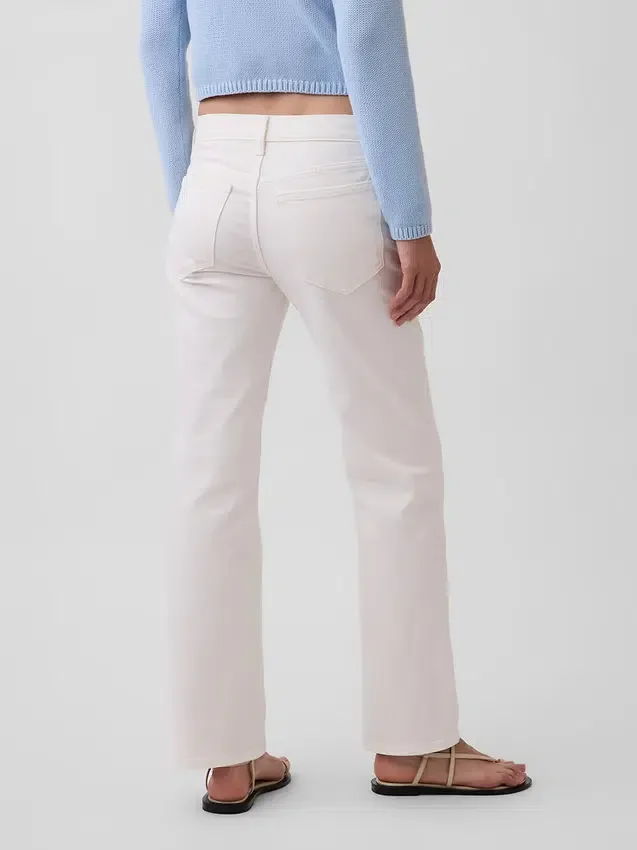 Relaxte rechte Jeans met middelhoge taille