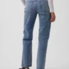 Relaxte rechte Jeans met middelhoge taille