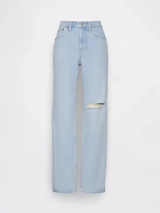 Relaxte rechte Jeans met middelhoge taille