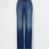 Relaxte rechte Jeans met middelhoge taille