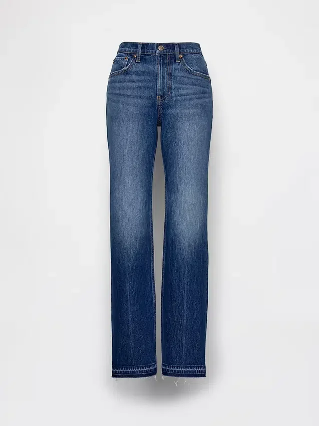 Relaxte rechte Jeans met middelhoge taille