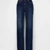 Relaxte rechte Jeans met middelhoge taille