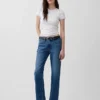 Relaxte rechte Jeans met middelhoge taille