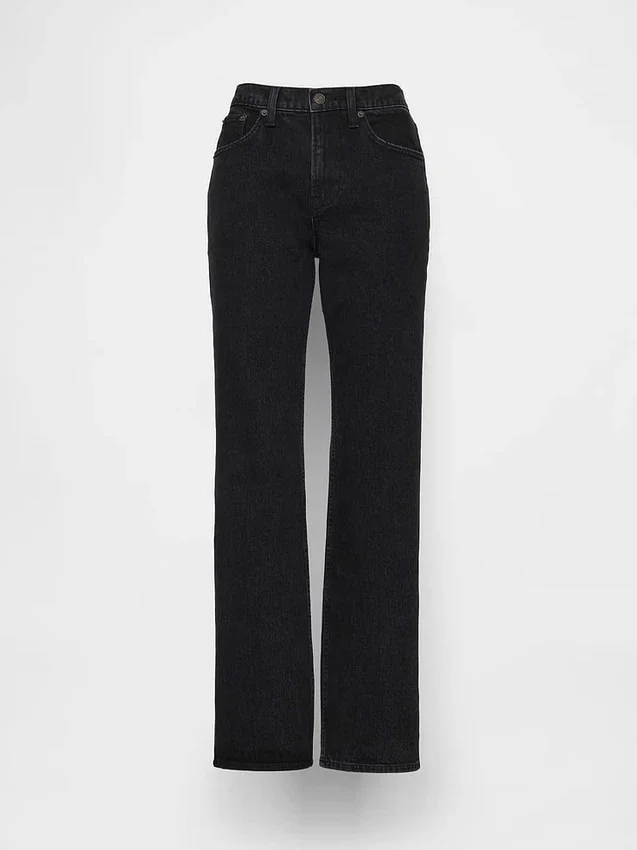 Relaxte rechte Jeans met middelhoge taille