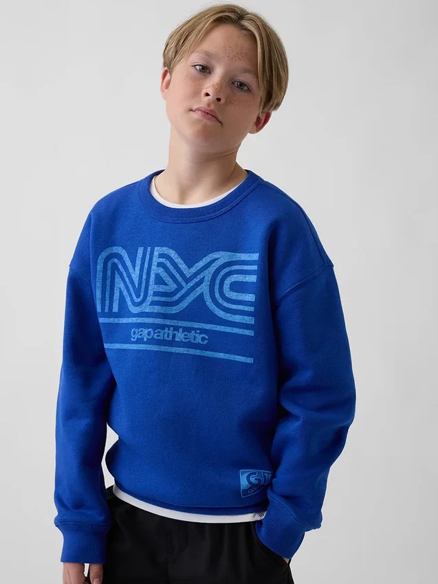 Relaxte sweatshirt met print voor kinderen