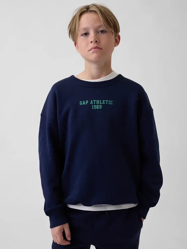Relaxte sweatshirt met print voor kinderen