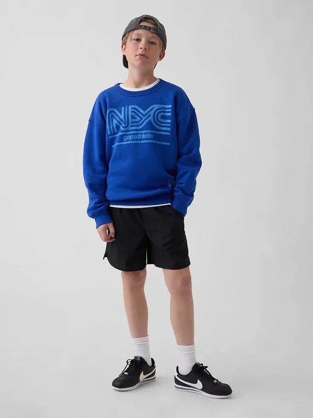 Relaxte sweatshirt met print voor kinderen